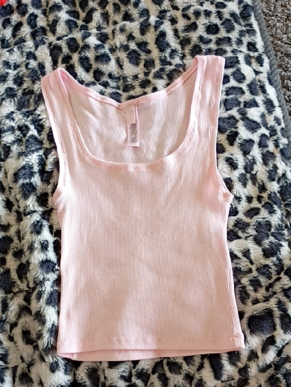 SKIMS Cherry Blossom Ribbed Tank Top Light Pink